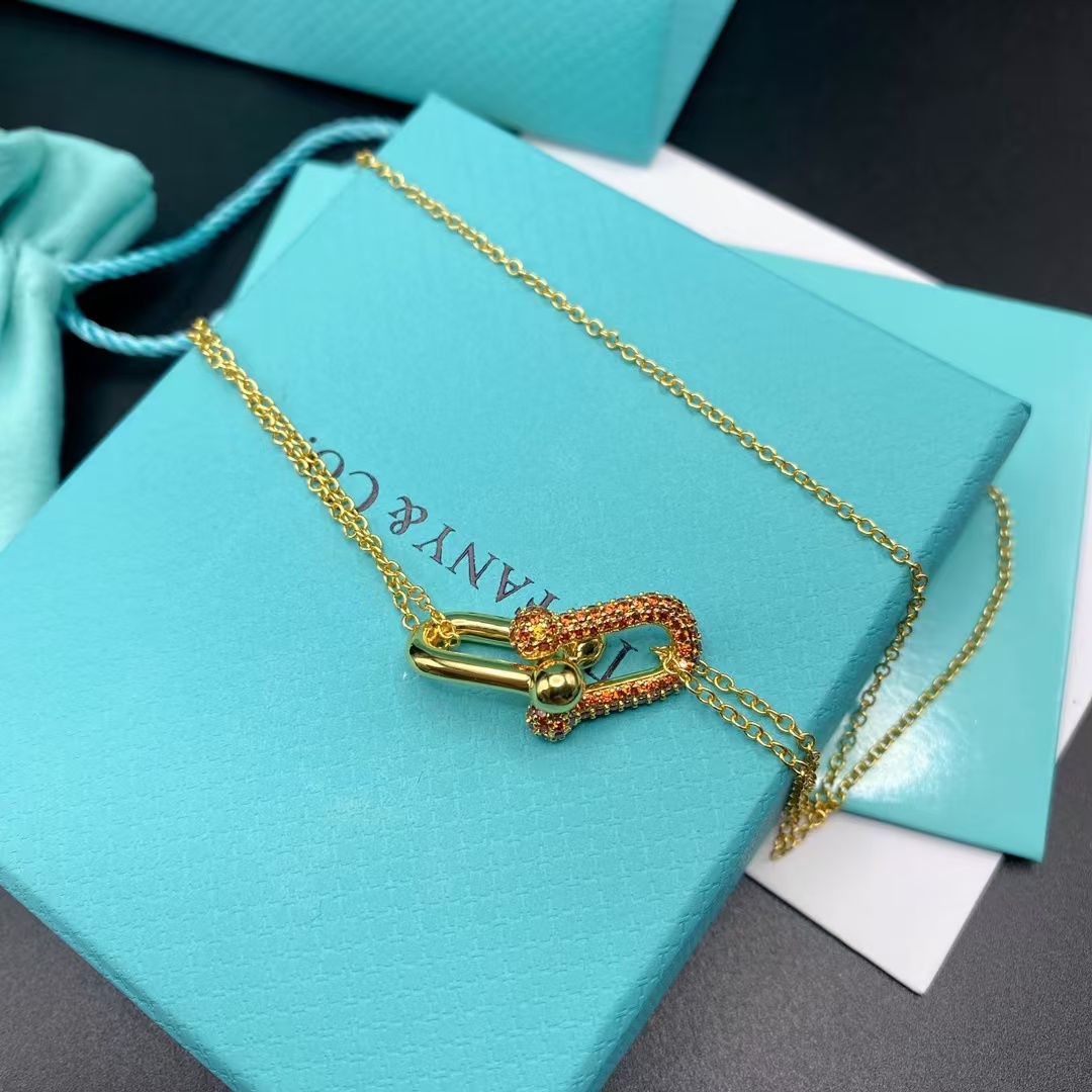 Tiffany Large Double Link Pendant Necklace - Original Replica Club