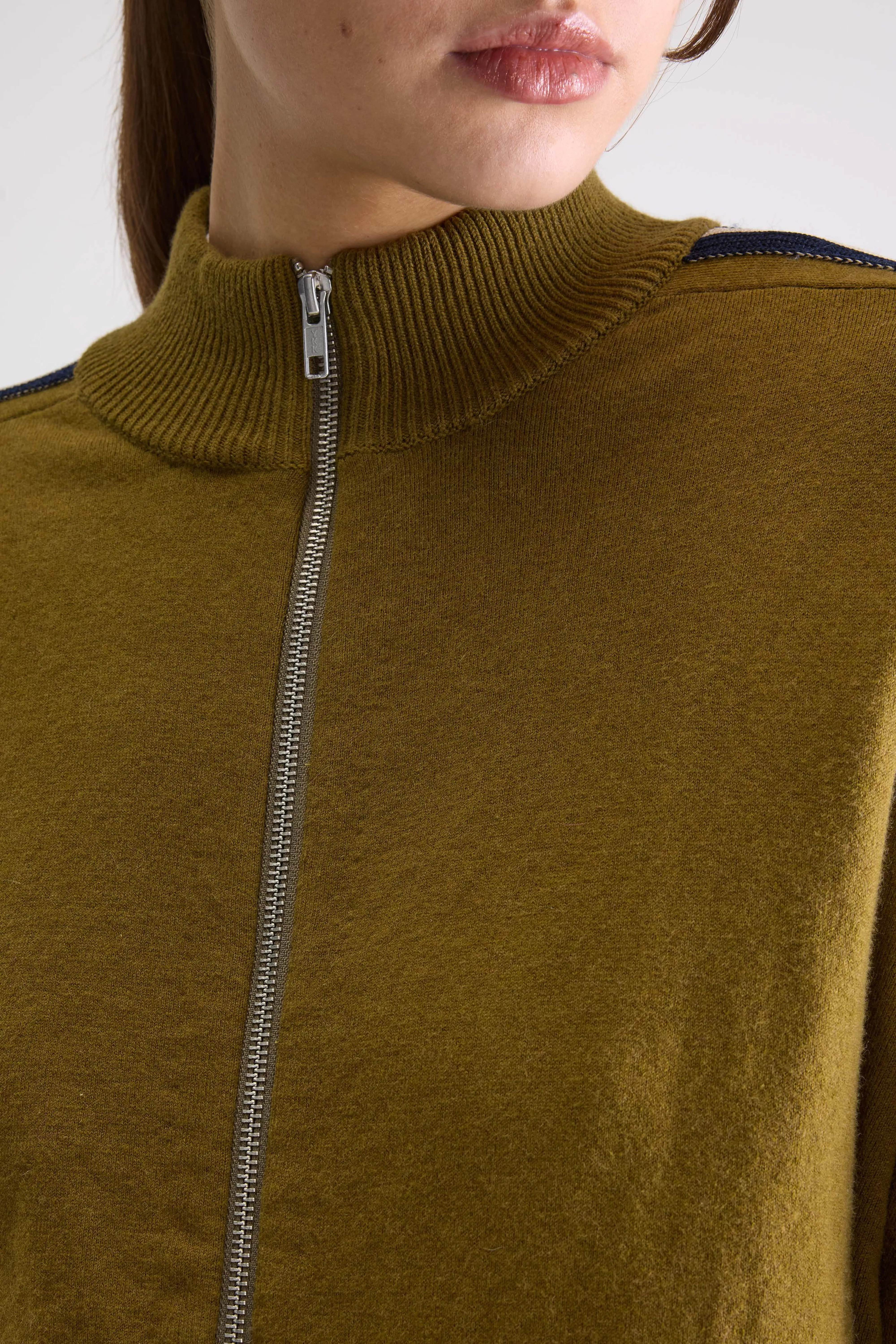 Bellerose Gerta zip-up cardigan (261 / W / VETIVER)