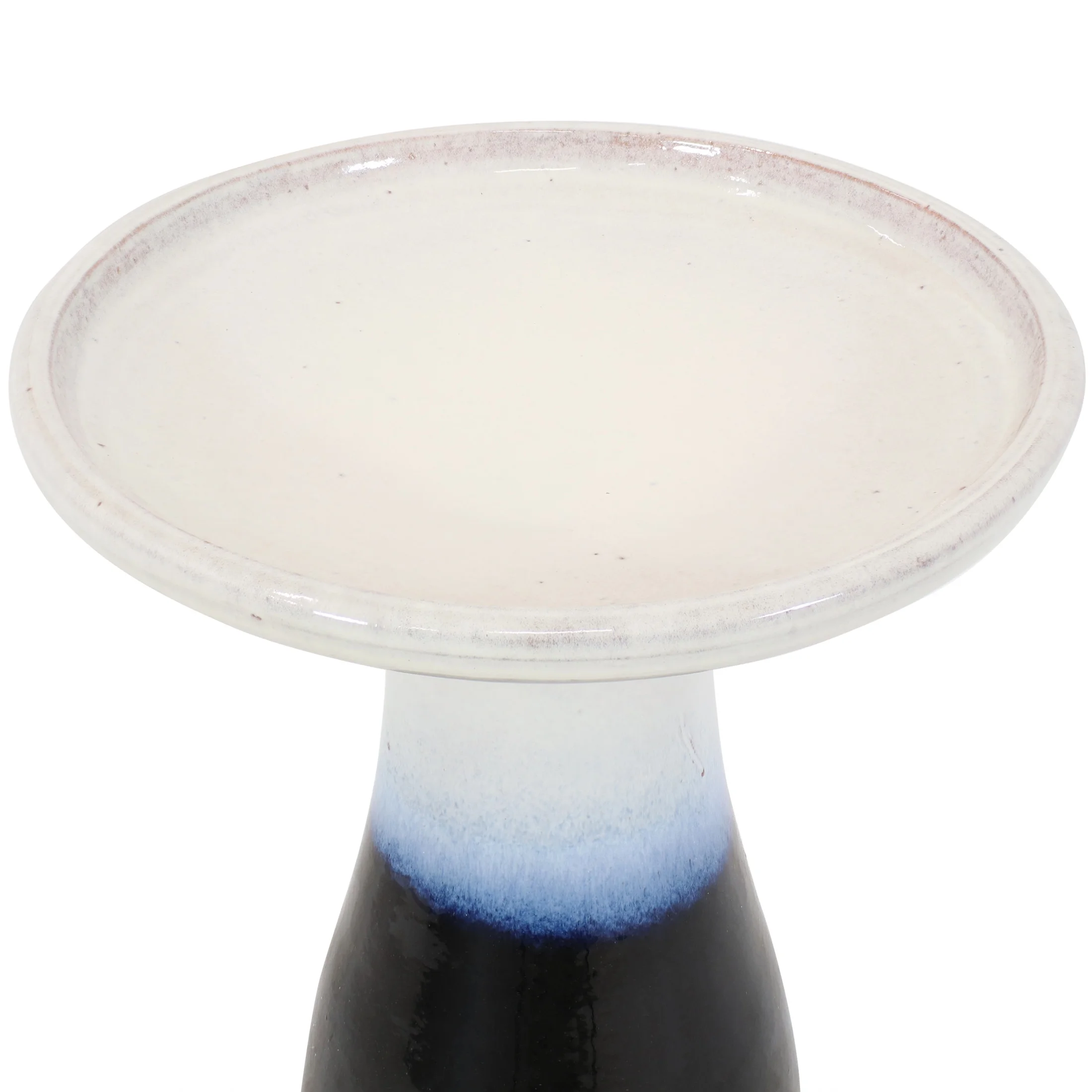 Sunnydaze Freestanding Ceramic Outdoor Bird Bath, Glazed, UV-Resistant Galaxy Blue Finish - Image 51