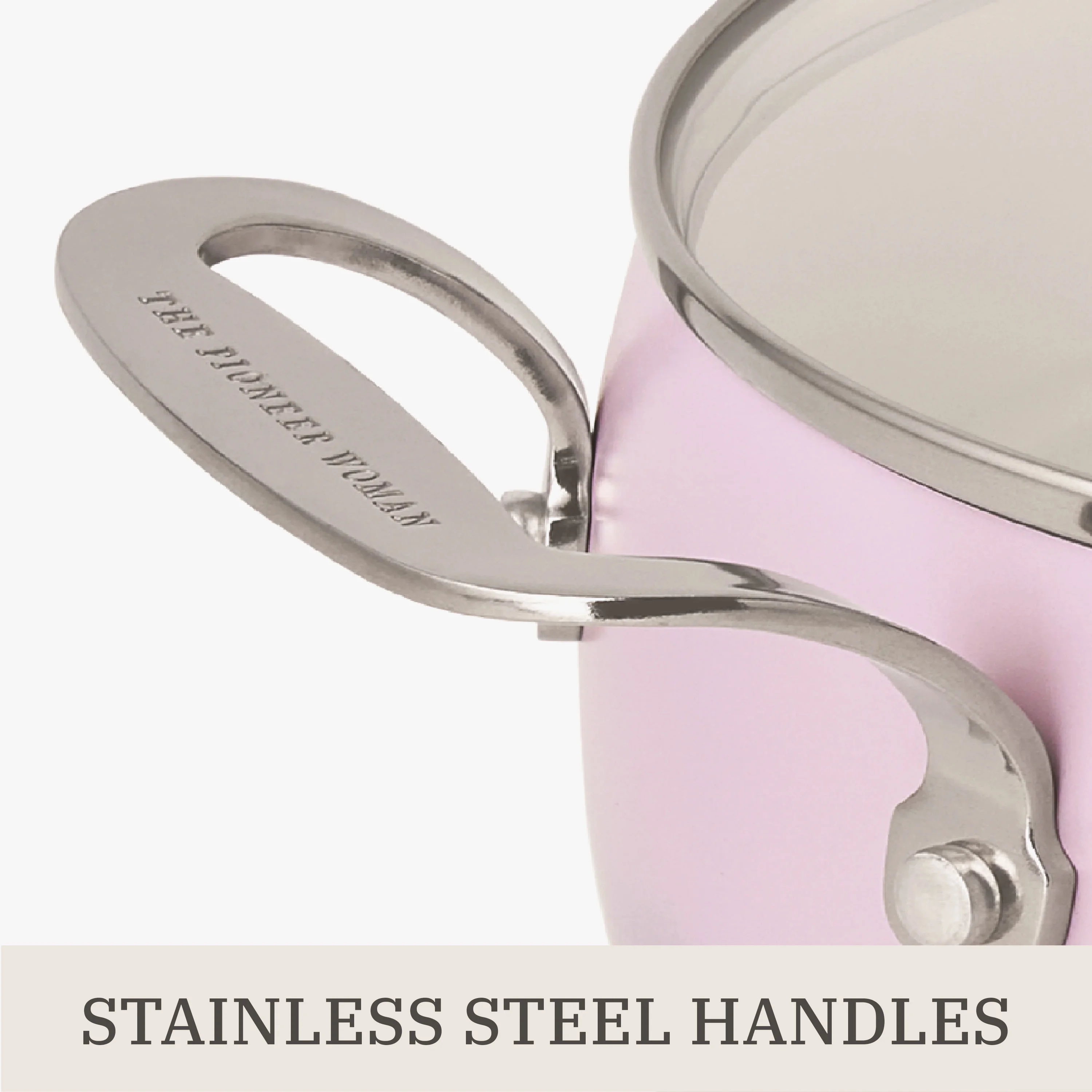 The Pioneer Woman Harlow 15-Piece Cookware Set, Ceramic Non-Stick Pots and Pans Set, Taupe - Image 55