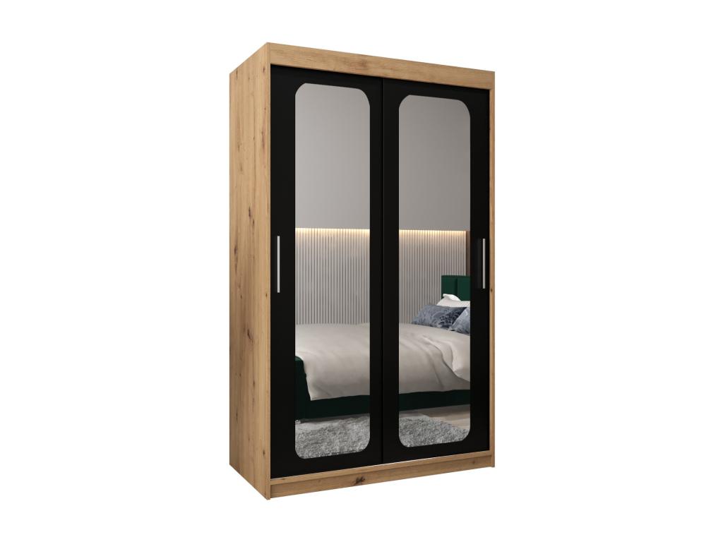 ARMARIO Nestliq T3 DE PUERTAS CORREDERAS 200/120/62 2 puertas artisan/negro