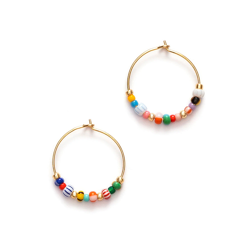 Anni Lu - Boucles d'oreilles Golden Alaia - Rainbow