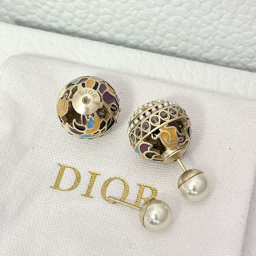 Dior Enamel Earrings - Original Replica Club