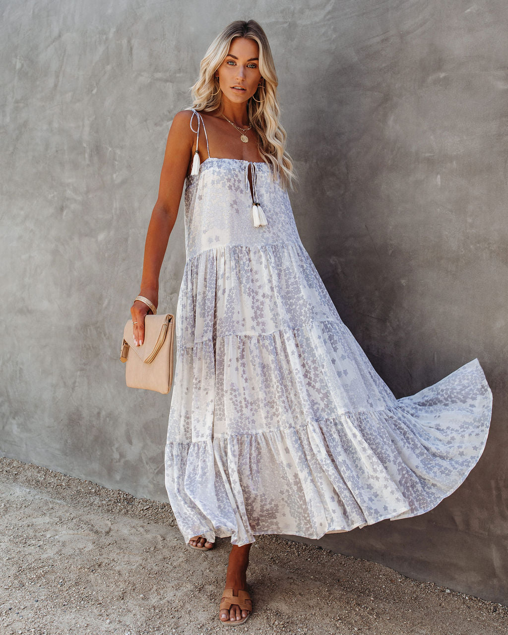 Lights Down Low Tiered Tassel Midi Dress - FINAL SALE - Se7enfashion