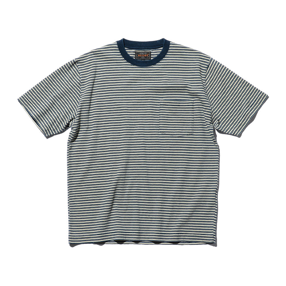 Beams Plus - T-shirt à rayures - Blanc