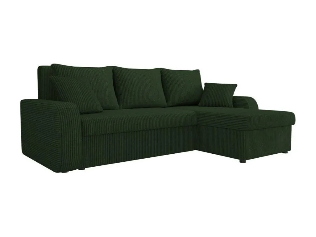 Sofá rinconero Decopractico 203 Verde Función de descanso Caja de ropa de cama 238x147cm 52068JTFC