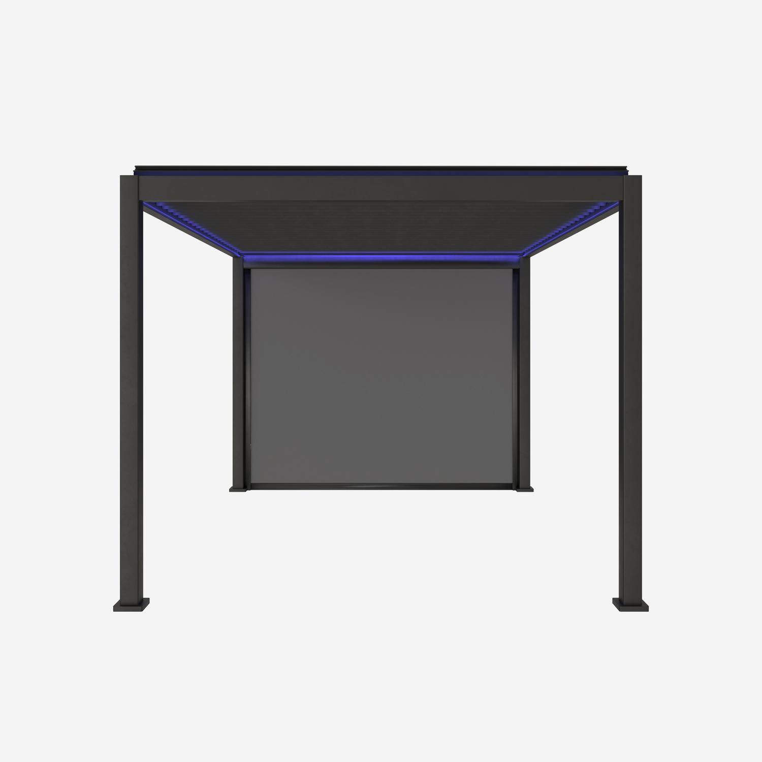 Triomphe 3x4m LED + accesorio - Pérgola bioclimática eléctrica Triomphe LED 3x4m + toldo 3m