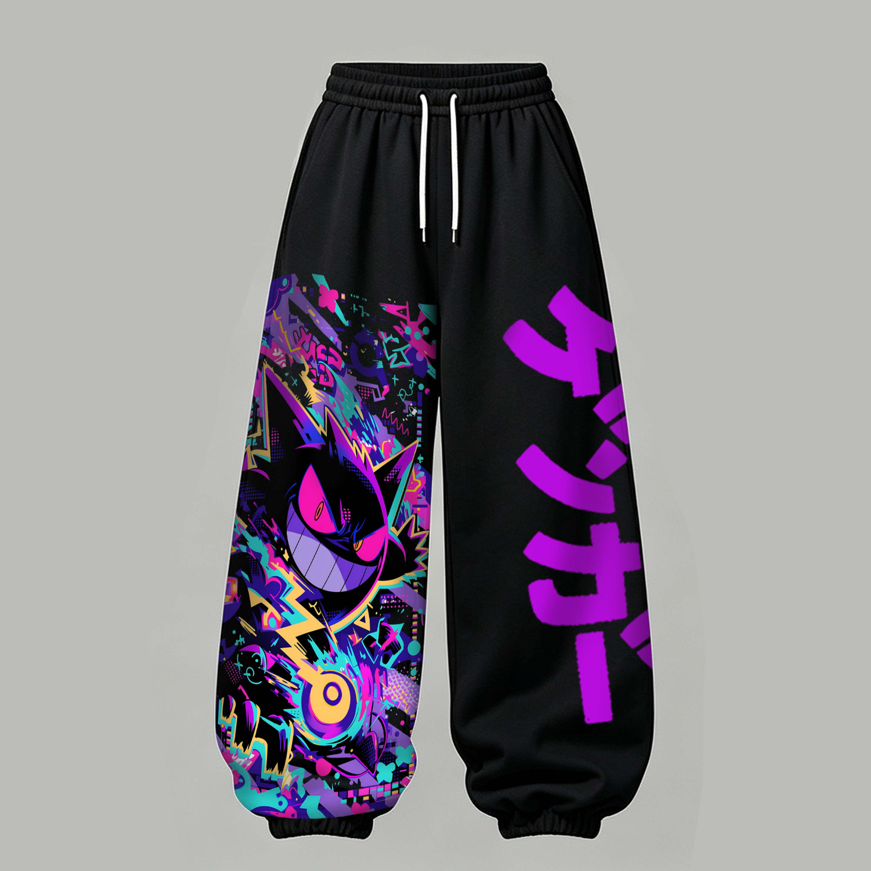 Pokémon Halloween Series Cropped Long Sleeve Hoodie & High Waist Jogger Pants Two Piece TeeThreads Sustain the Scene with Custom Apparel