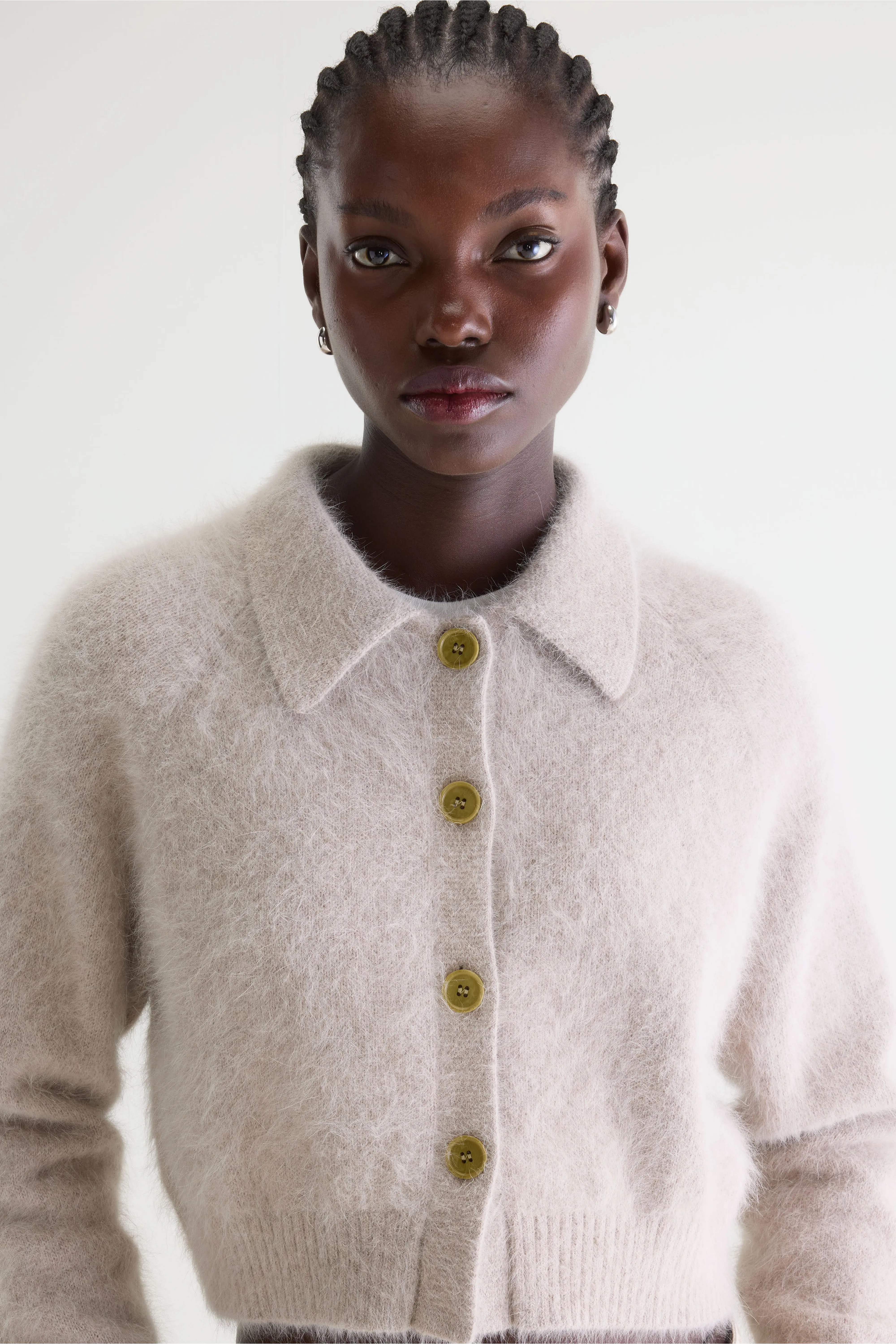 Bellerose Datco angora-blend cardigan (261 / W / LIGHT GREY)