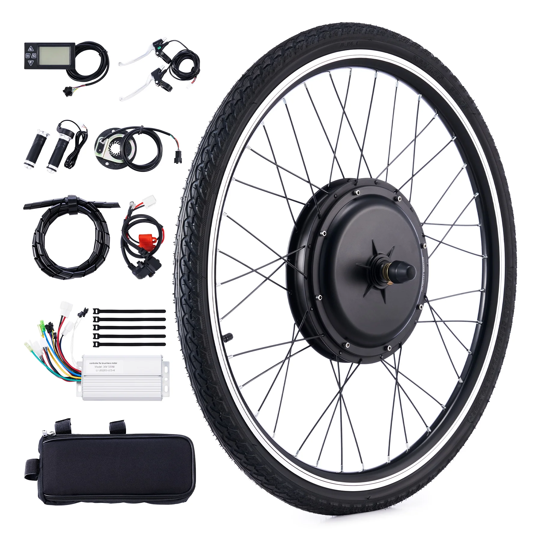 Viribus Electric Bike Conversion Kit 26" Rear Wheel 1000W Hub Motor LCD eBike DIY Set - Image 22