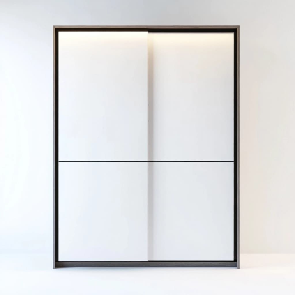 Armario moderno de dormitorio con puertas correderas blanco madera funcional almacenamiento grande 200x220 cm