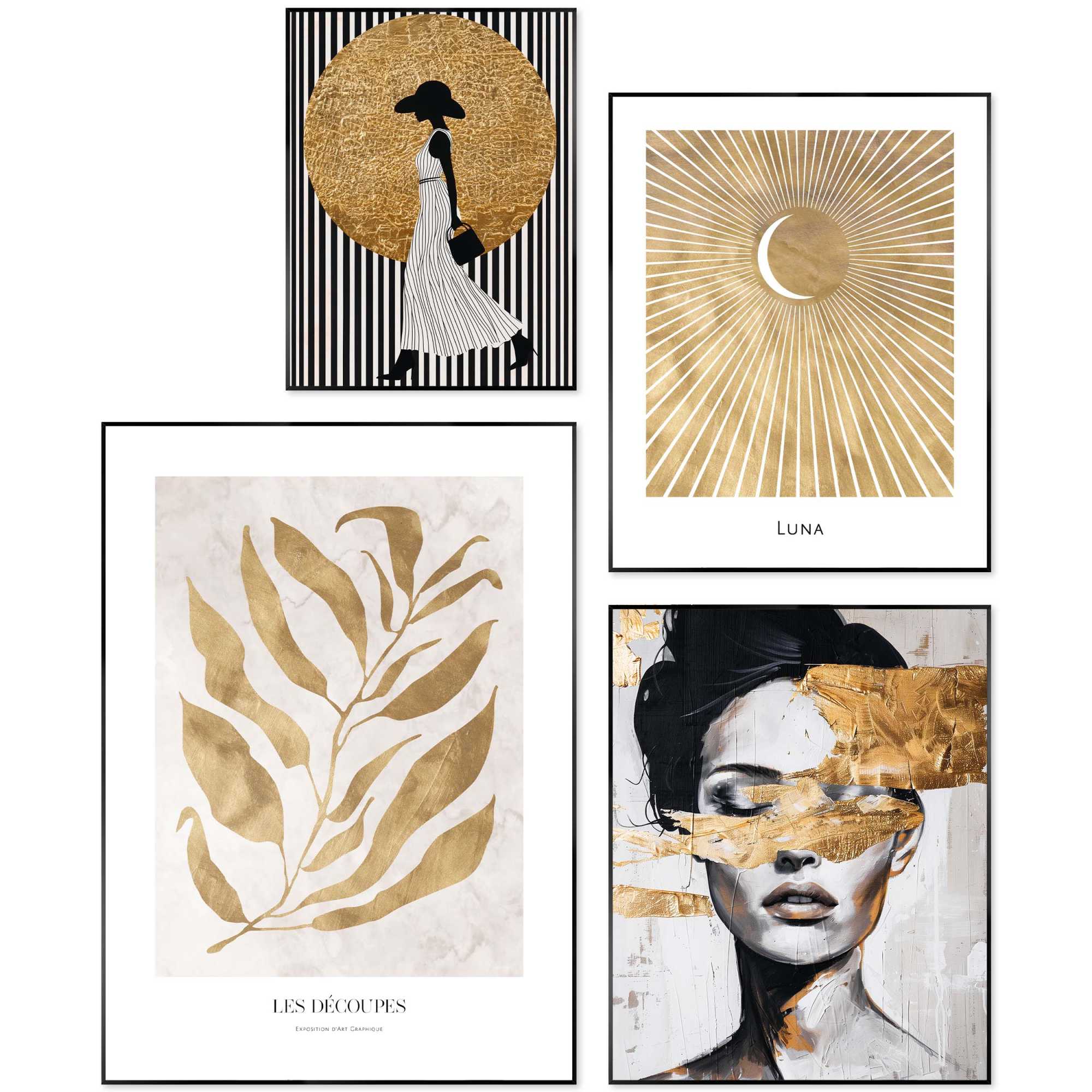 Reinders - Gouden details - Wanddecoratieset in verschillende formaten