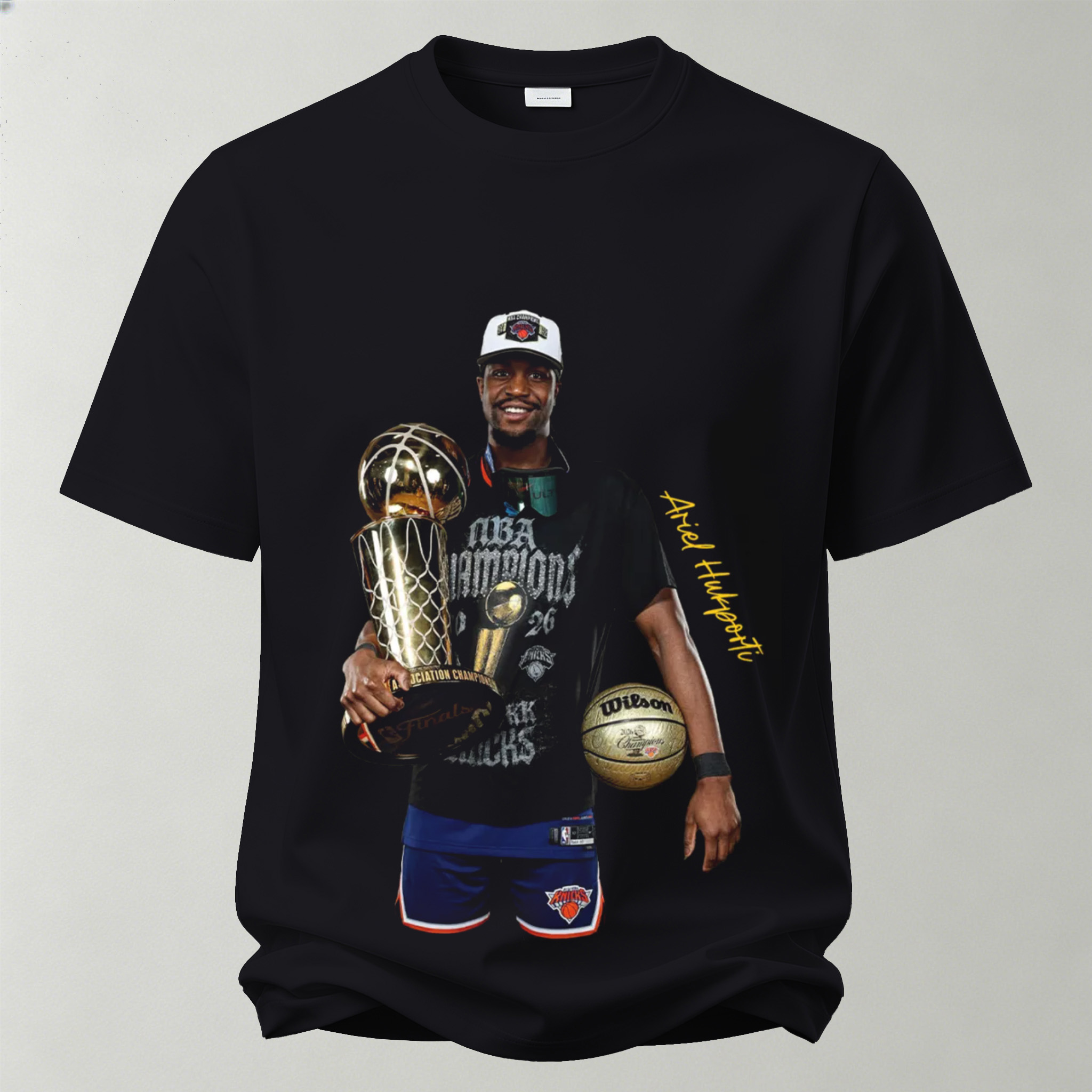 Basketball Player Golden Cup Printed Unisex Oversized T-shirt