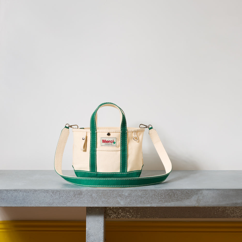 Merci - Cabas Candide en canvas - Vert