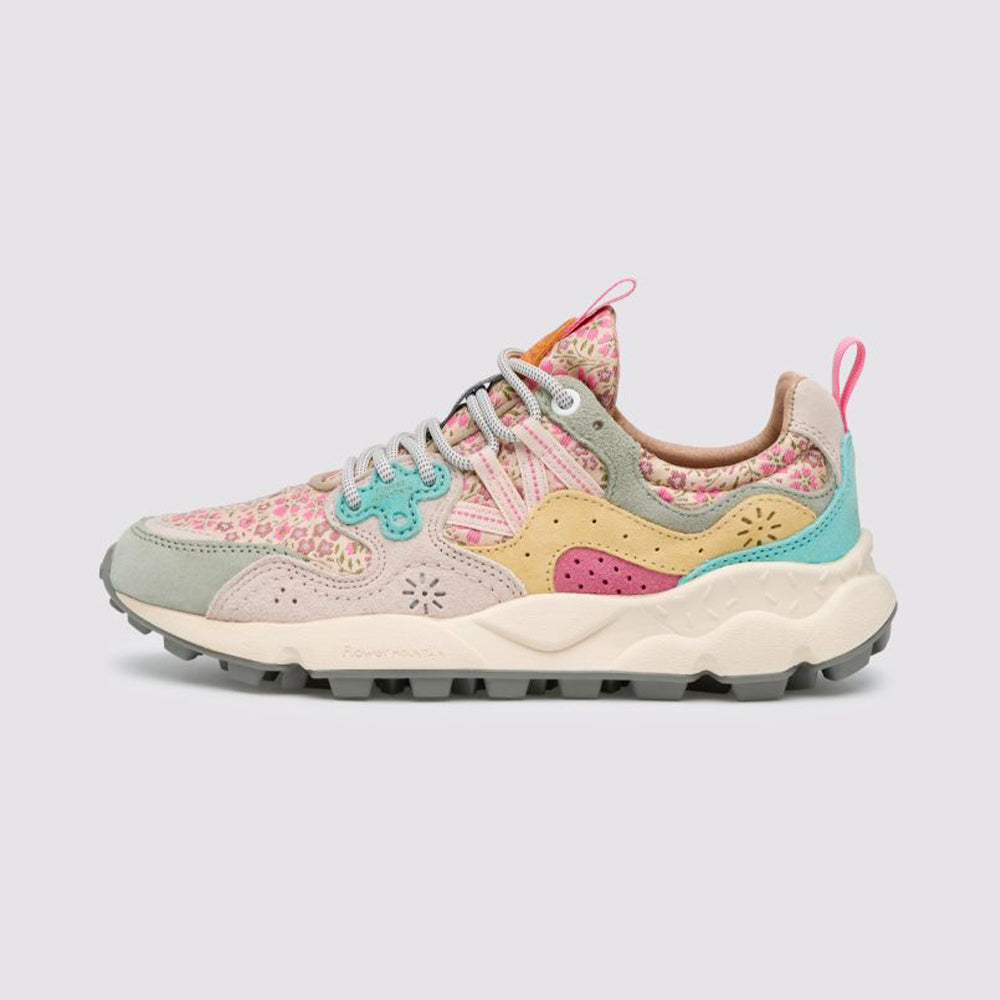 Flower Mountain - Baskets Yamano 3 Suède Nylon - Sage Pink Yellow