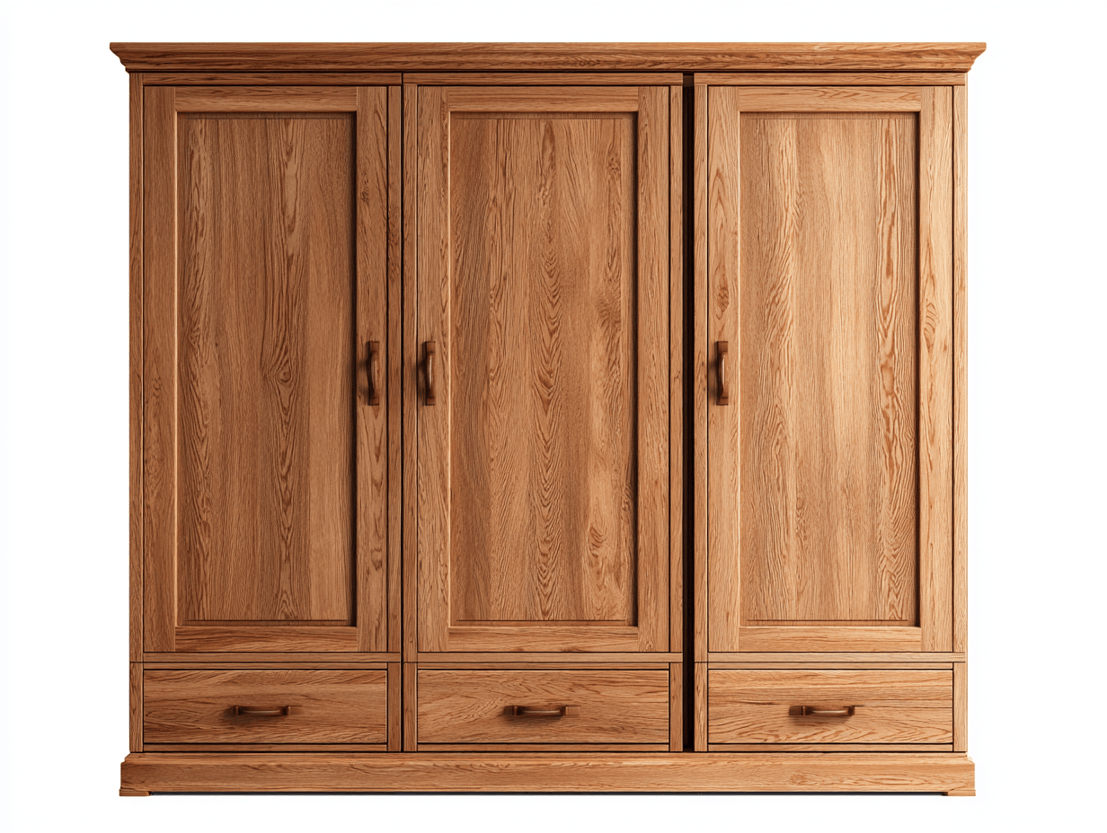 Armario de madera maciza – roble – con cajones