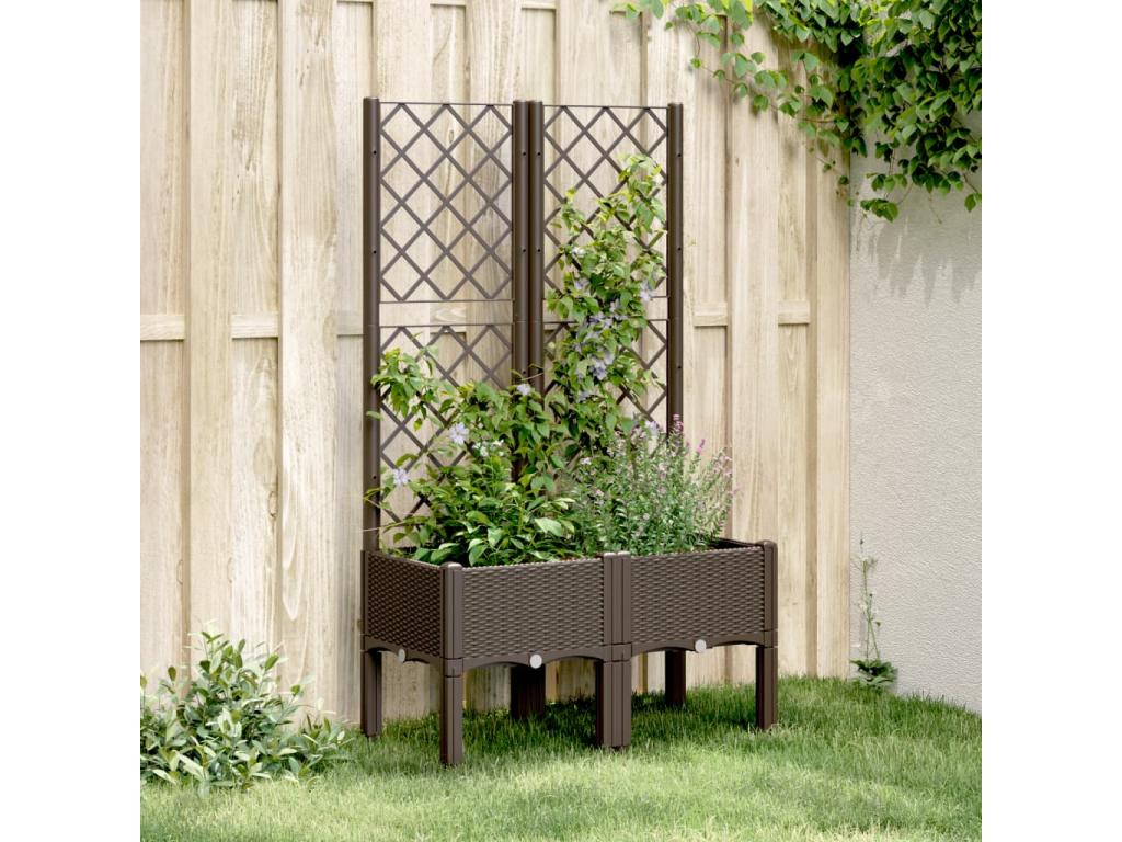 Con Decoratodo nrejado PP marrón 80x40x142 cm