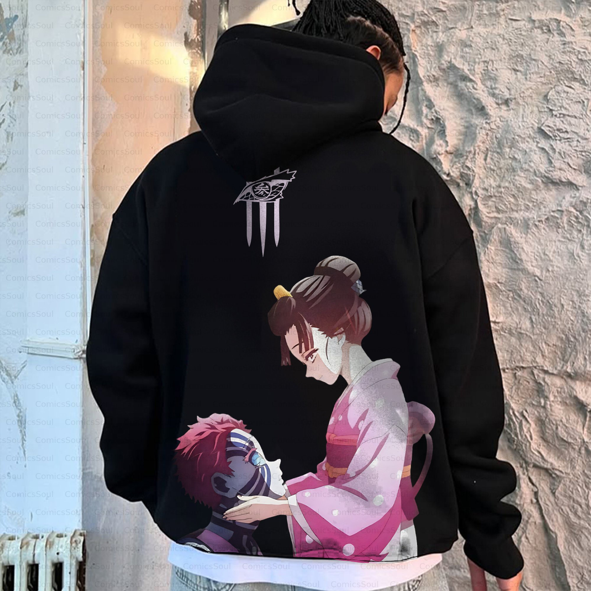 Unisex Anime Inspired Vintage Plush Hoodie