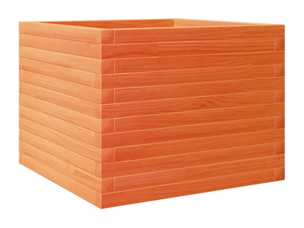 Decoratodo  madera maciza de pino marrón cera 60x60x45,5 cm