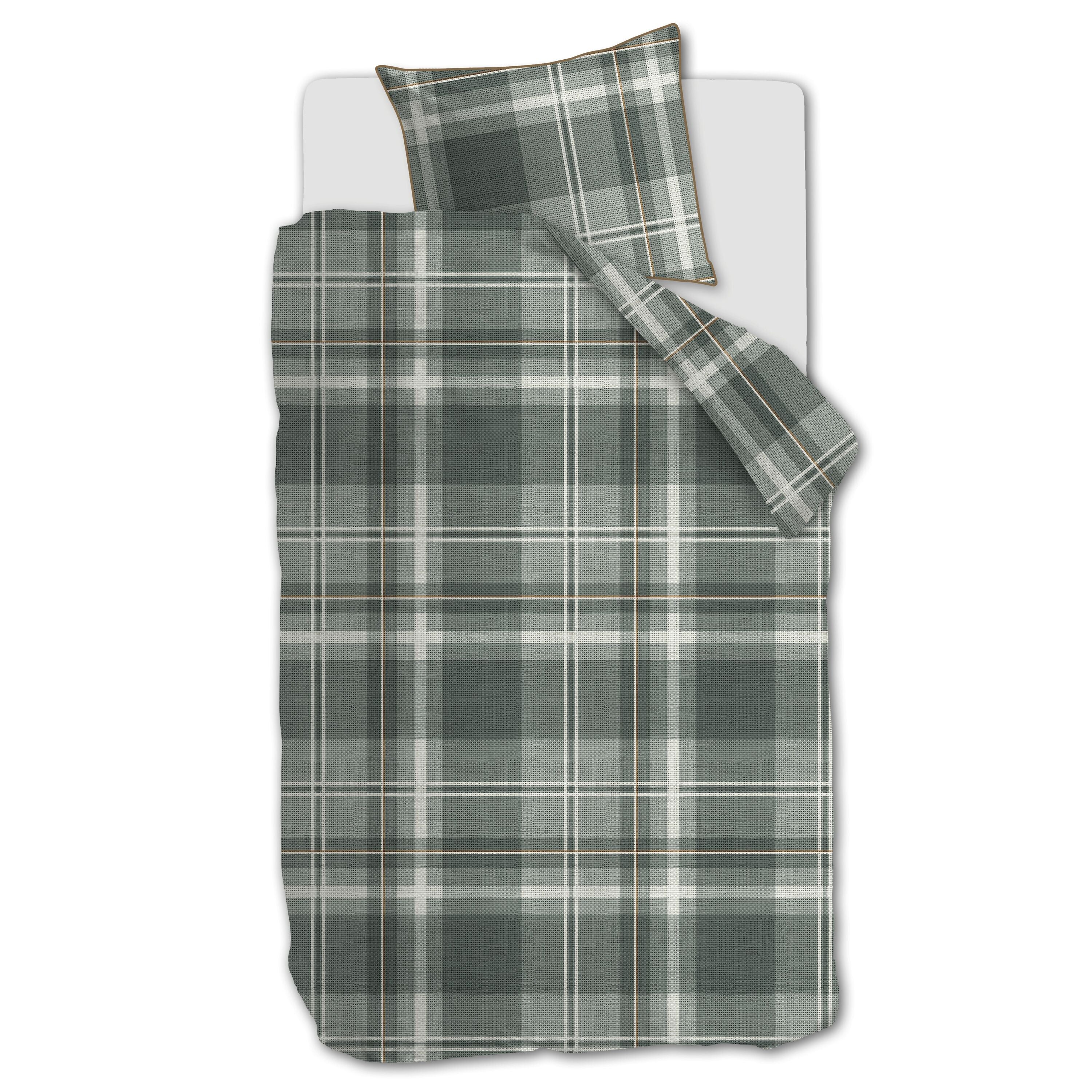 Rivièra Maison Tartan Check Dekbedovertrek 140 x 200/220 cm - Groen