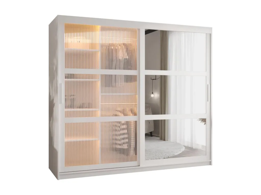 ARMARIO FLUTES 2 DE PUERTAS CORREDERAS 200/200/62 2 puertas (blanco)