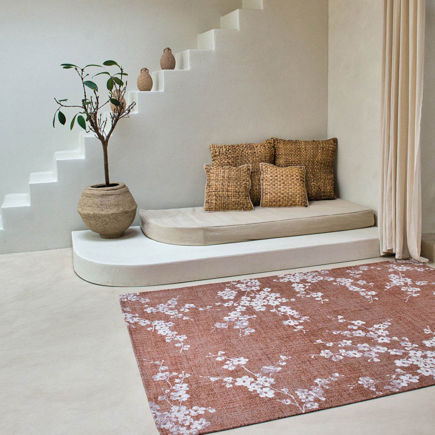 Louis de Poortere Sakura Vloerkleed 200 x 280 cm - Copper Pink