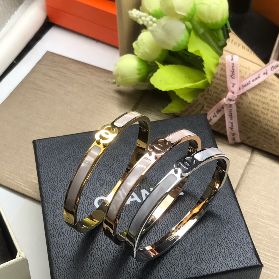 Chanel Mother of Pearl Bangle Bracelet - Original Replica Club