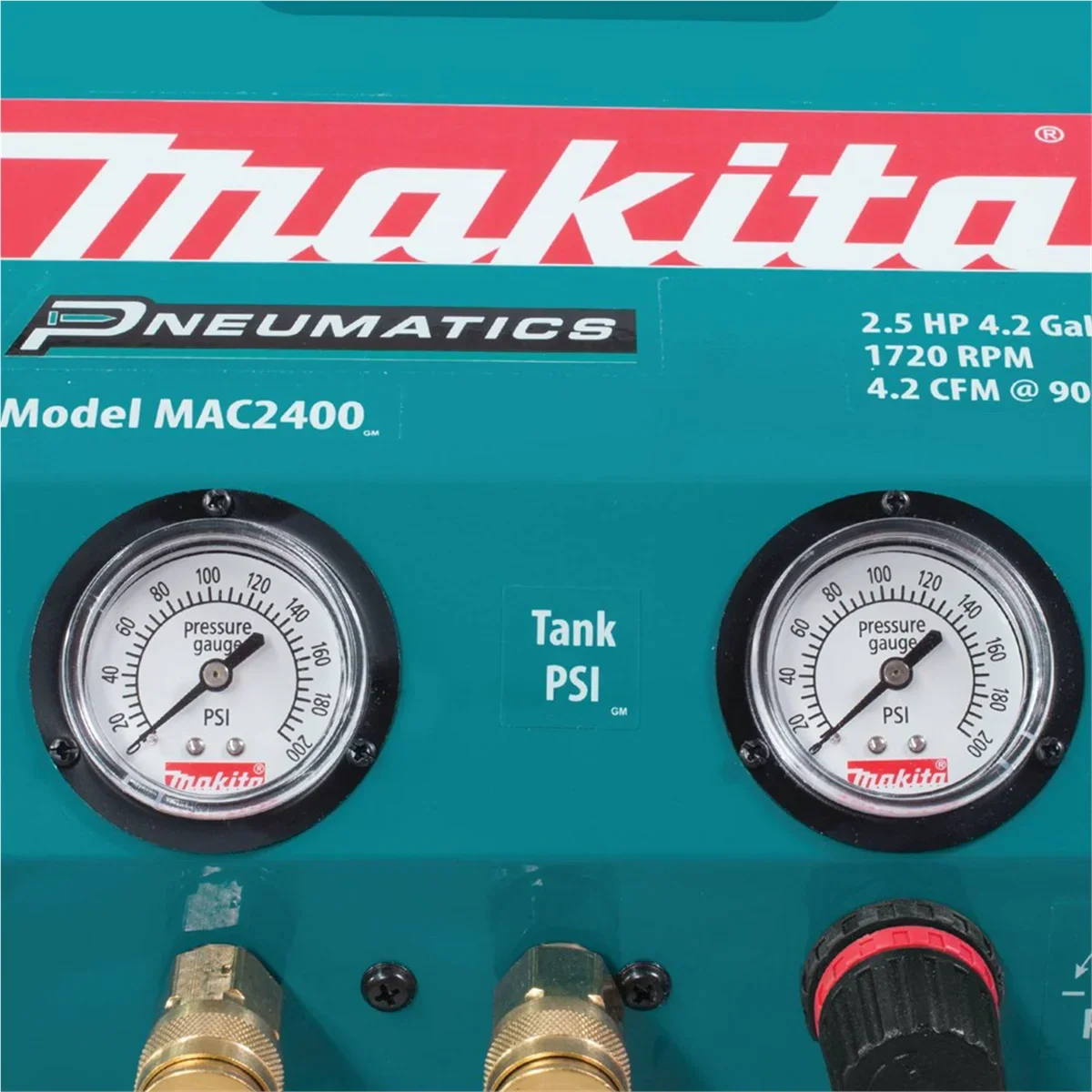 Makita 2.5 HP Big Bore Air Compressor - Twin Stack - Image 2 Makita 2.5 HP Big Bore Air Compressor - Twin Stack - Image 2