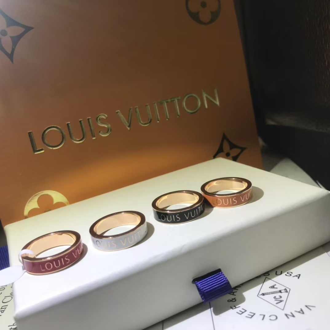 Louis Vuitton Enamel Pattern Ring - Original Replica Club