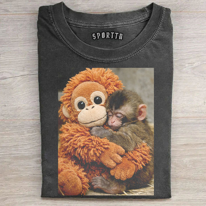 Punch-kun Monkey Meme Graphic T-shirt