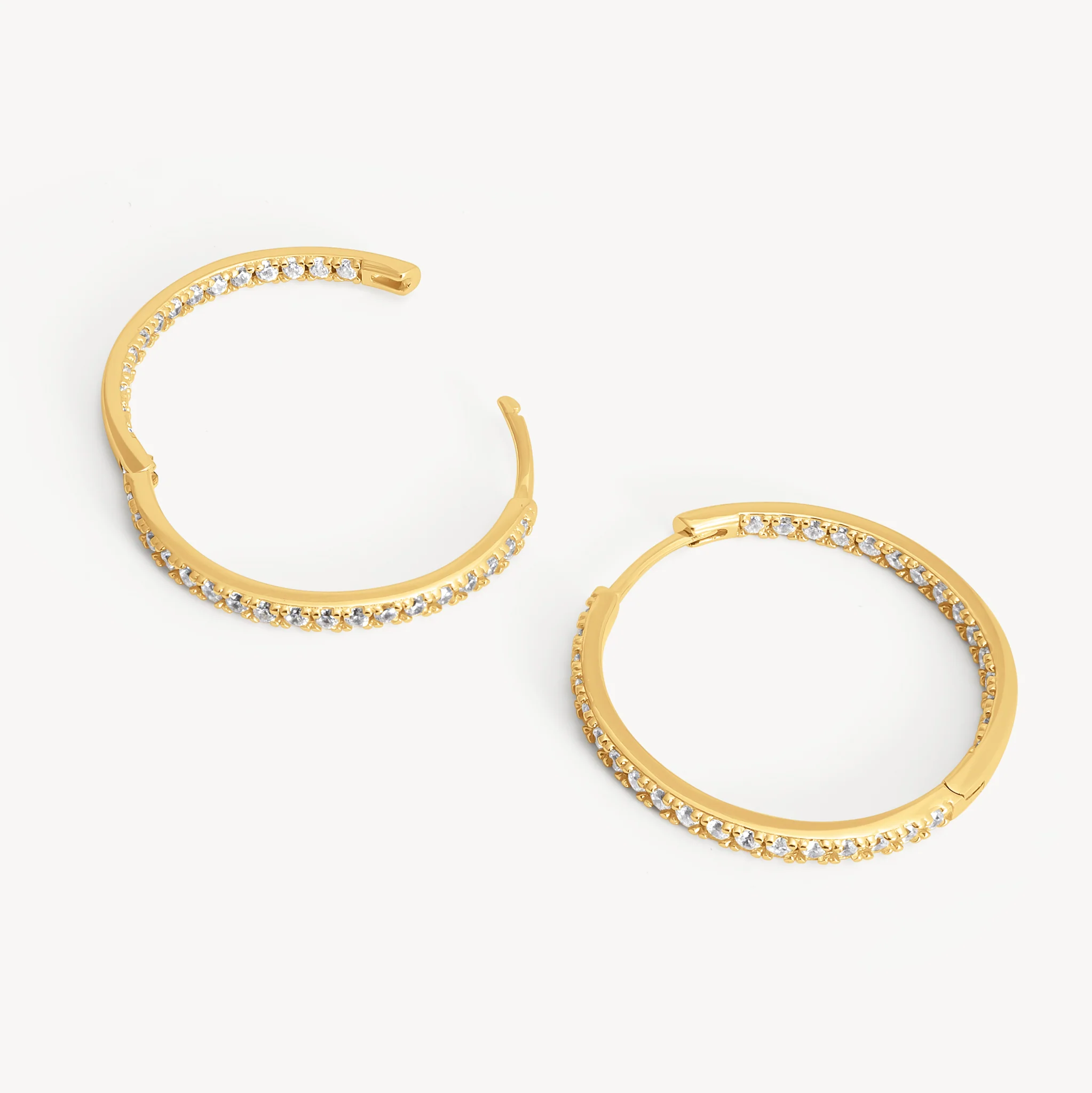Medium Pavé Hoop Earrings