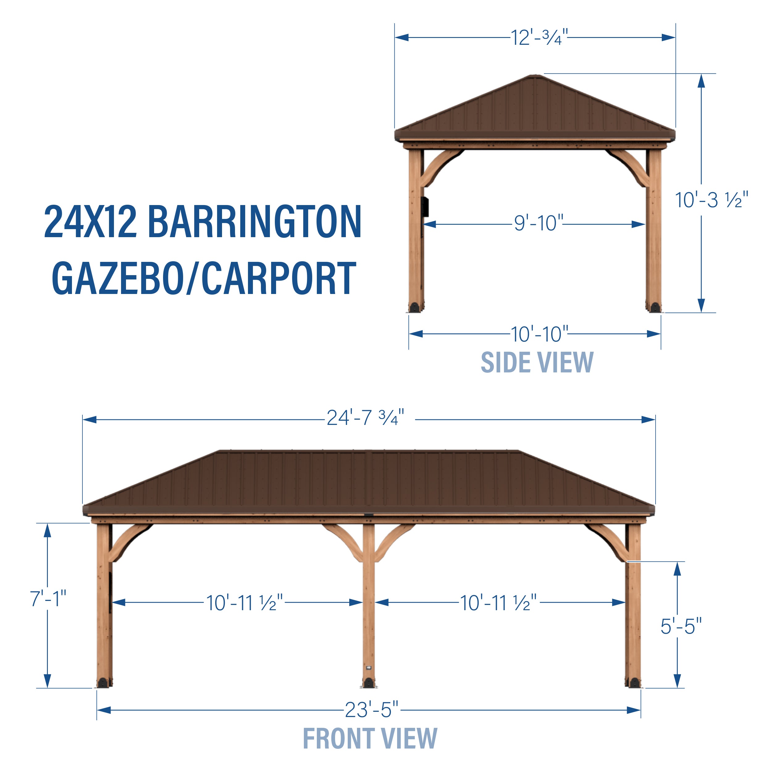 24x12 Barrington Carport/Gazebo specifications