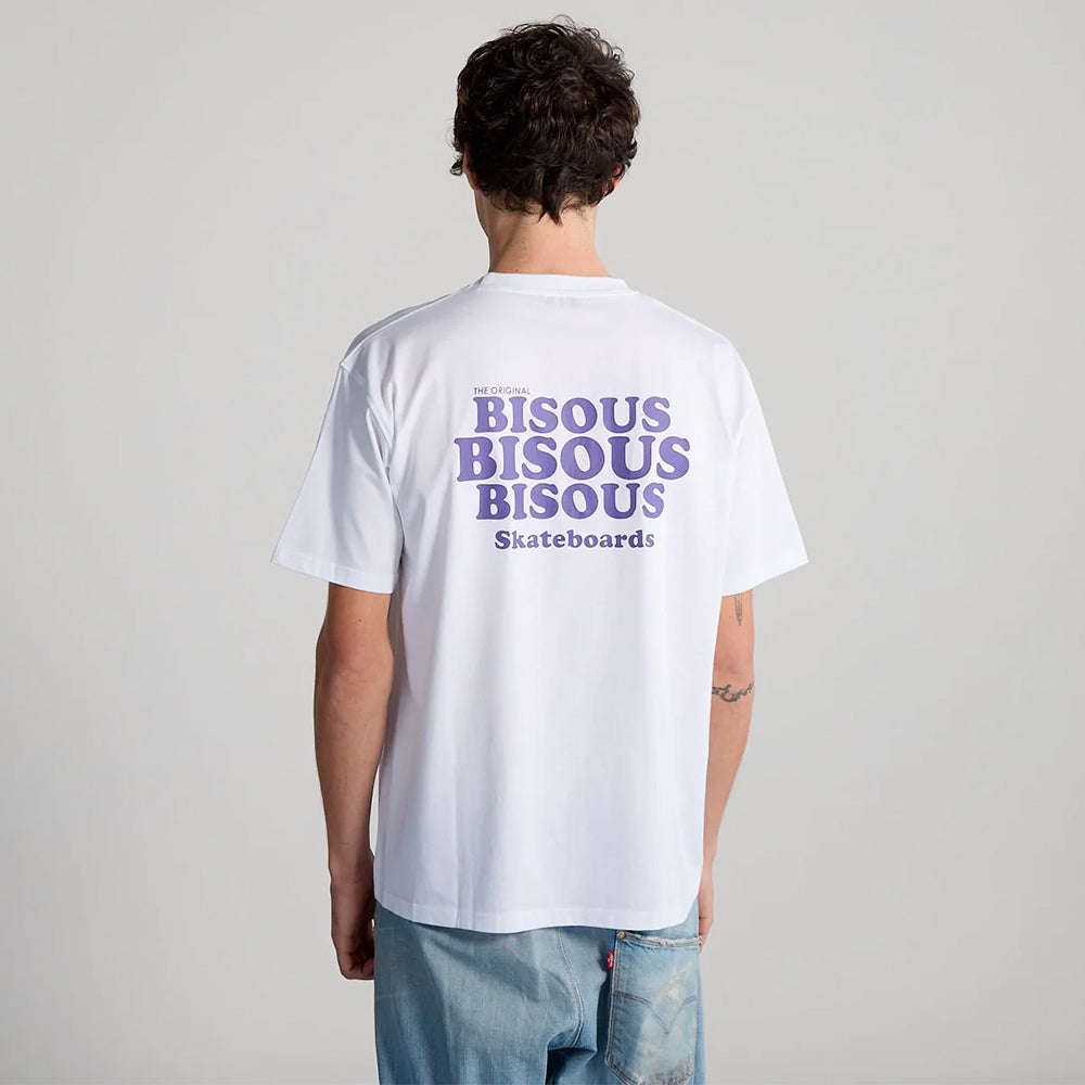 Bisous Skateboard - T-shirt Grease - Blanc