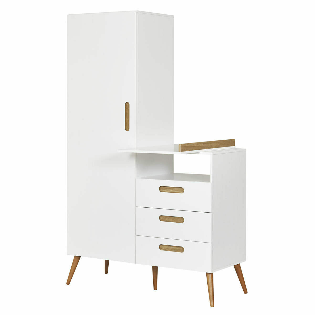Armario con acabado efecto madera blanca vl1112e9