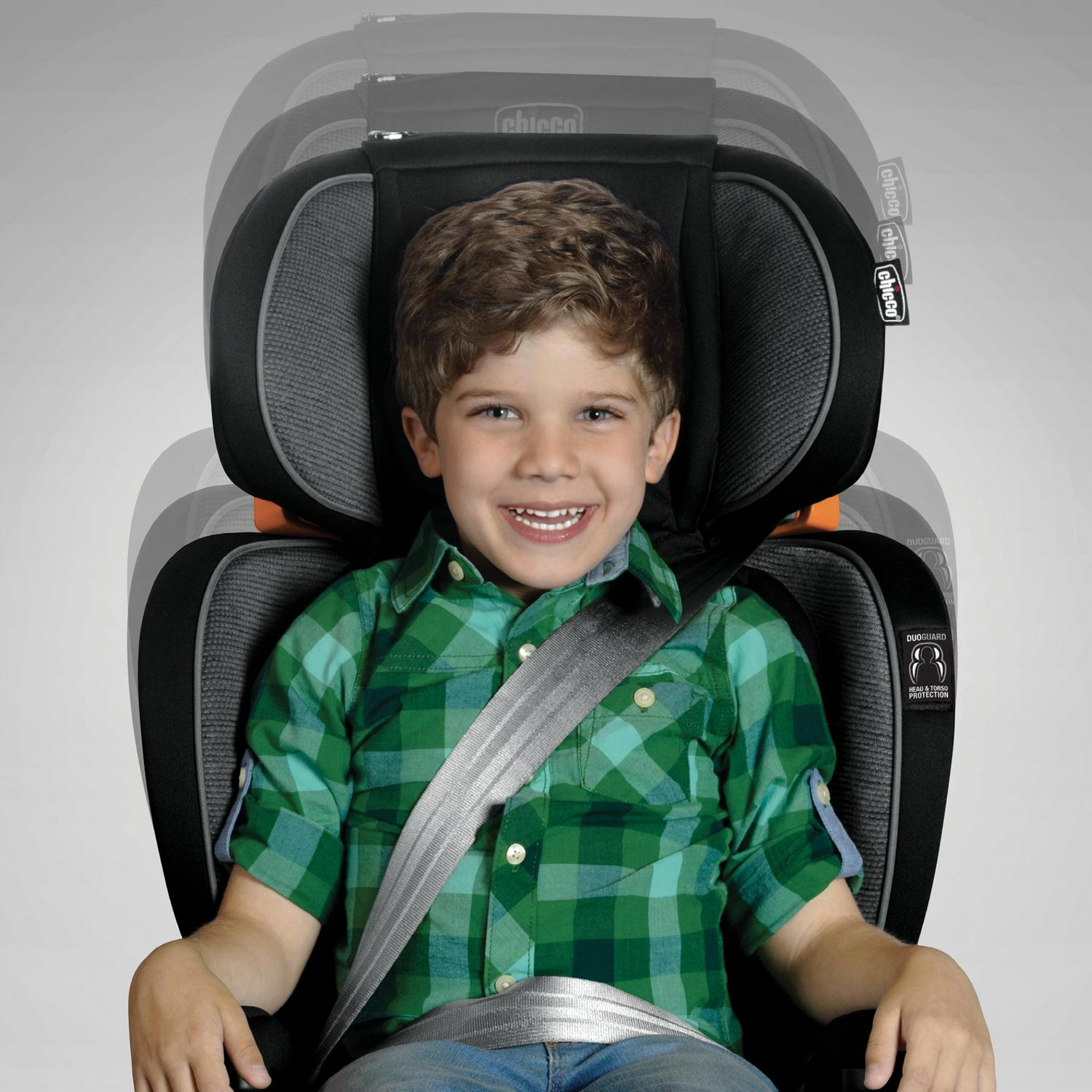 Chicco KidFit Zip Plus 2-in-1 Belt Positioning Booster Car Seat - Taurus (Black/Grey). New - Image 4