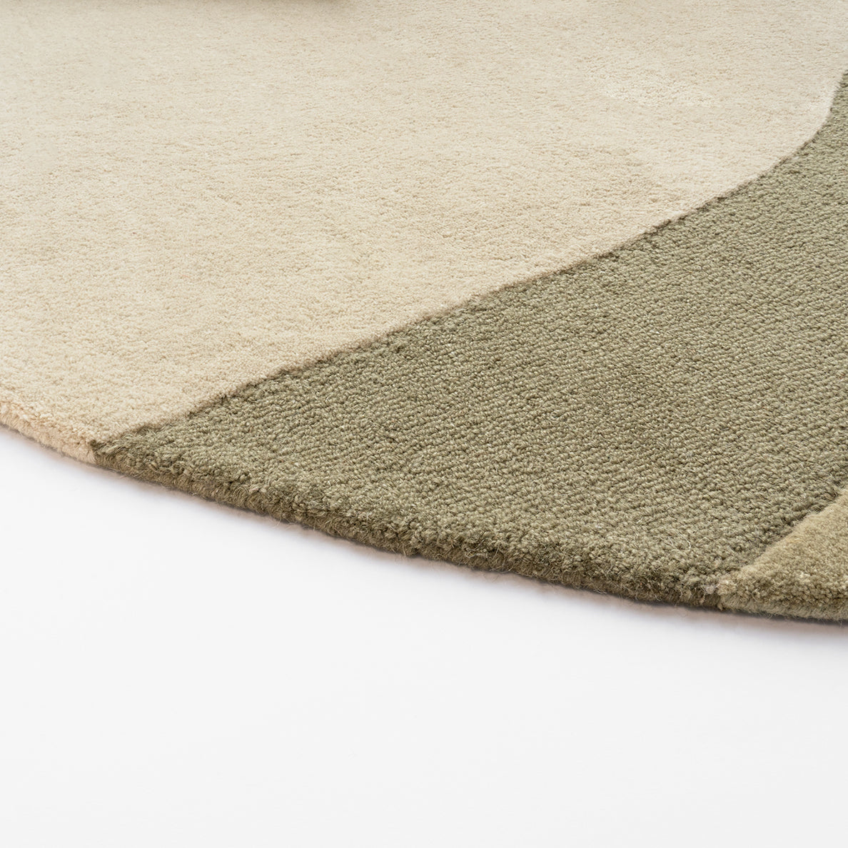 Acsento Figari Vloerkleed Ø 200 cm - Khaki