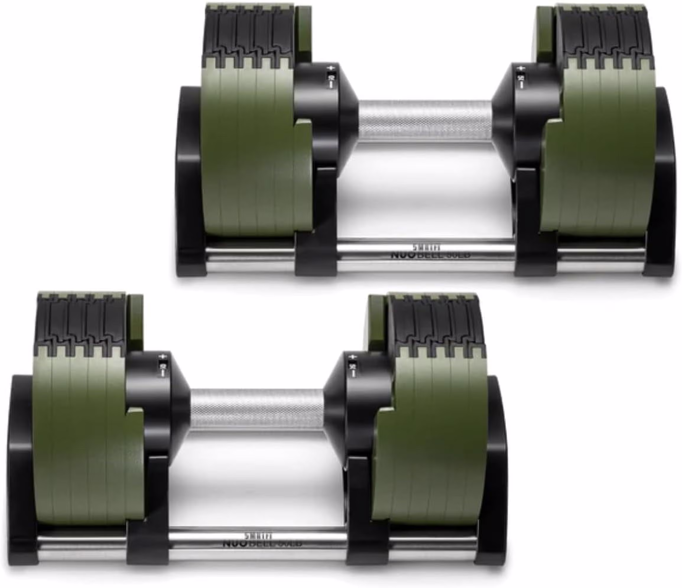 SMRTFT NUOBELL - All - in - One, Durable, Adjustable Dumbbells, Black, 5, 80 lb(50 lb/Tactical)