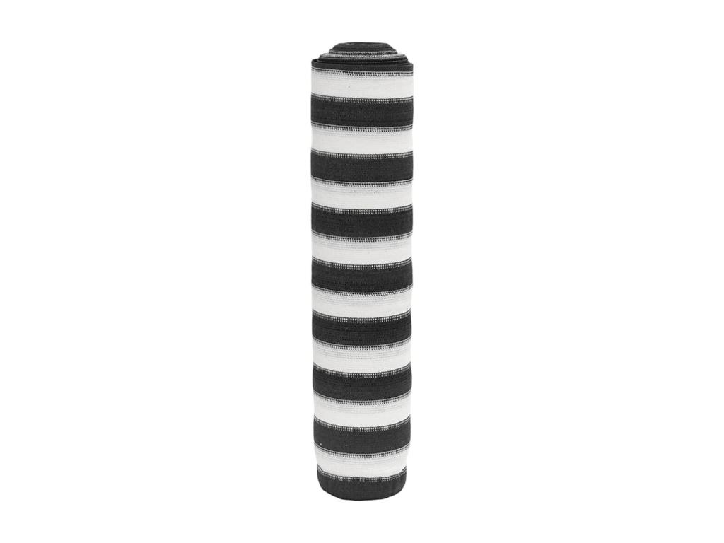 Red de privacidad antracita y blanca 1,8x50 m HDPE 195 g/m²