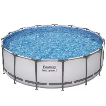 Bestway: Steel Pro MAX 15' X 48" Above Ground Pool Set - 4231 Gallon, Outdoor Family Pool, Corrosion & Puncture Resistant, Includes Filter, Pump, Ladder & Cover