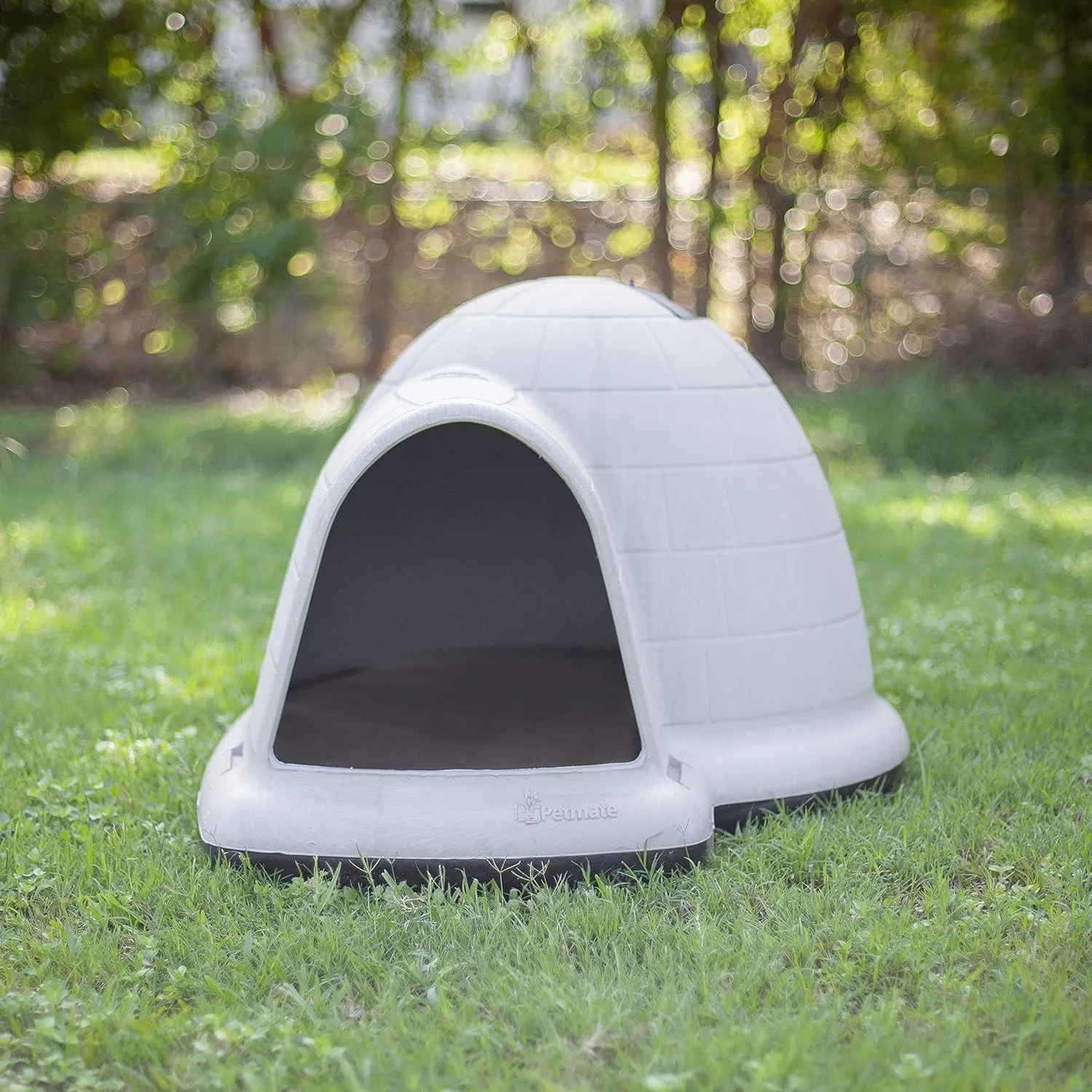 Petmate Indigo Dog House (Igloo Dog House. Made in USA with 90% Recycled Materials. All-Weather Protection Pet