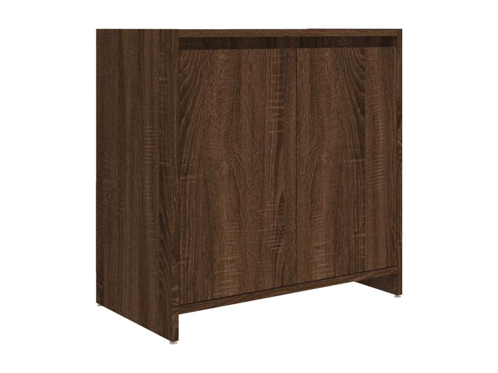 Mueble de baño Roble marrón 60x33x61 cm Madera contrachapada
