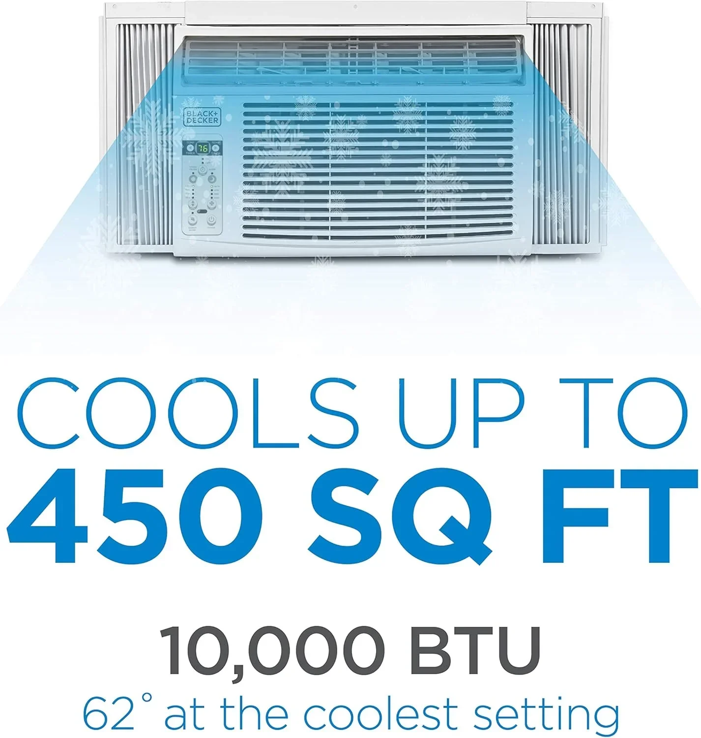 BLACK+DECKER Window Air Conditioner 5000 BTU Cools Up to 150 Square Feet AC Mechanical Controls