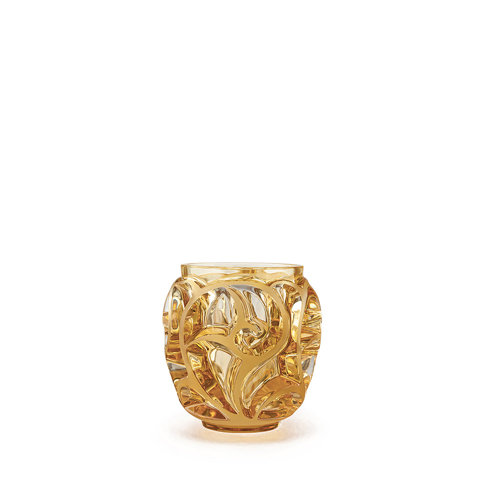 VASE TOURBILLONS PETIT MODÈLE - CRISTAL AMBRE, PETIT MODÈLE