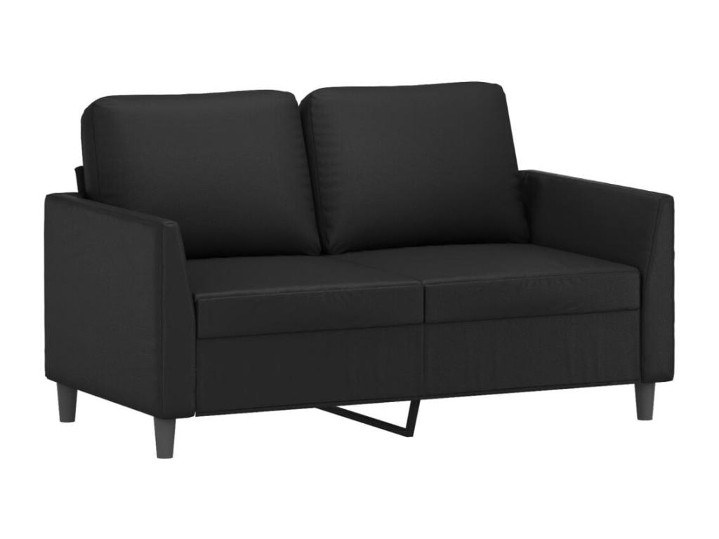 Sofá de 2 plazas de cuero sintético negro 120 cm - rbswEk1276zu