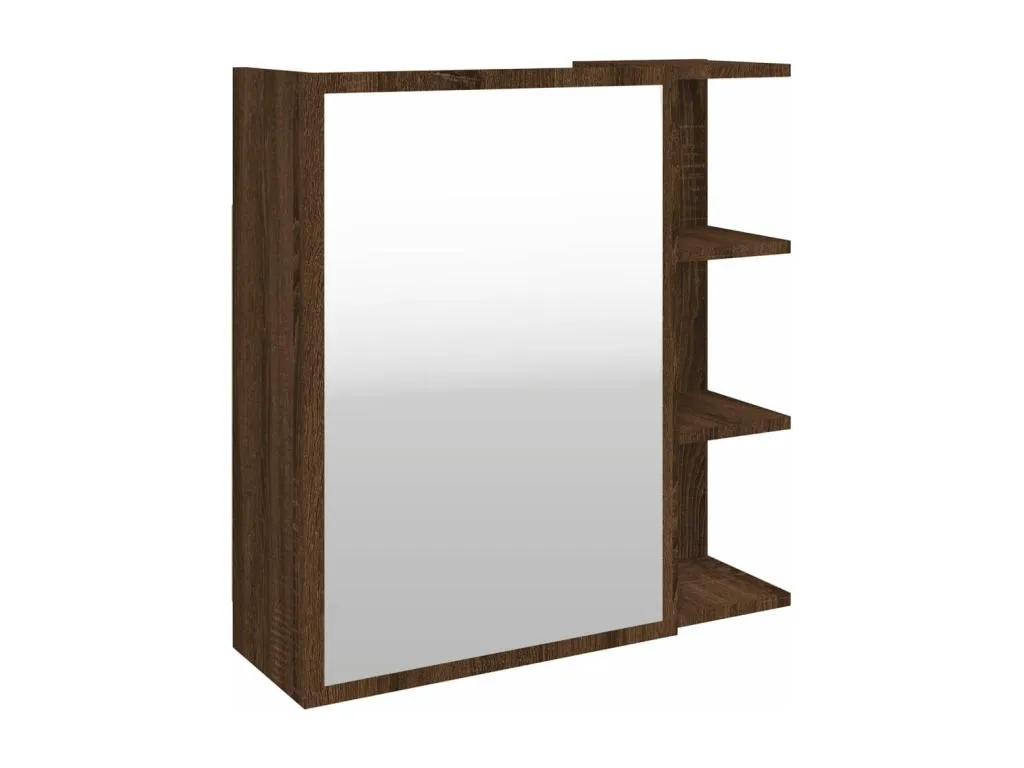 Armario y espejo baño contrachapada Decocasaes marrón 62.5x20.5x64cm raiu22773