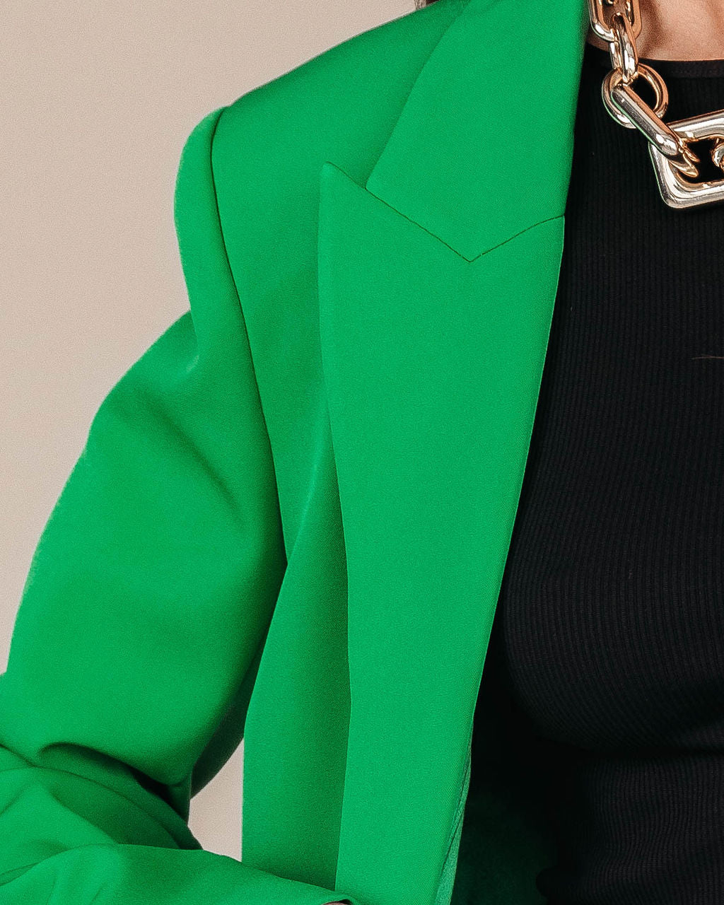 Makayla Pocketed Blazer - Green - Se7enfashion