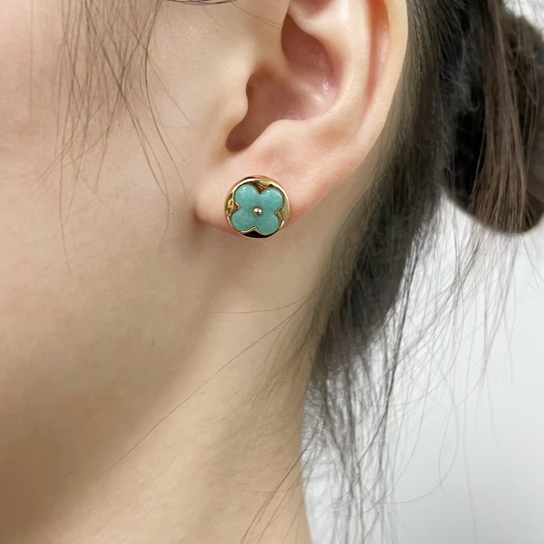 Louis Vuitton AB Style Amazonite Stud Earrings - Original Replica Club