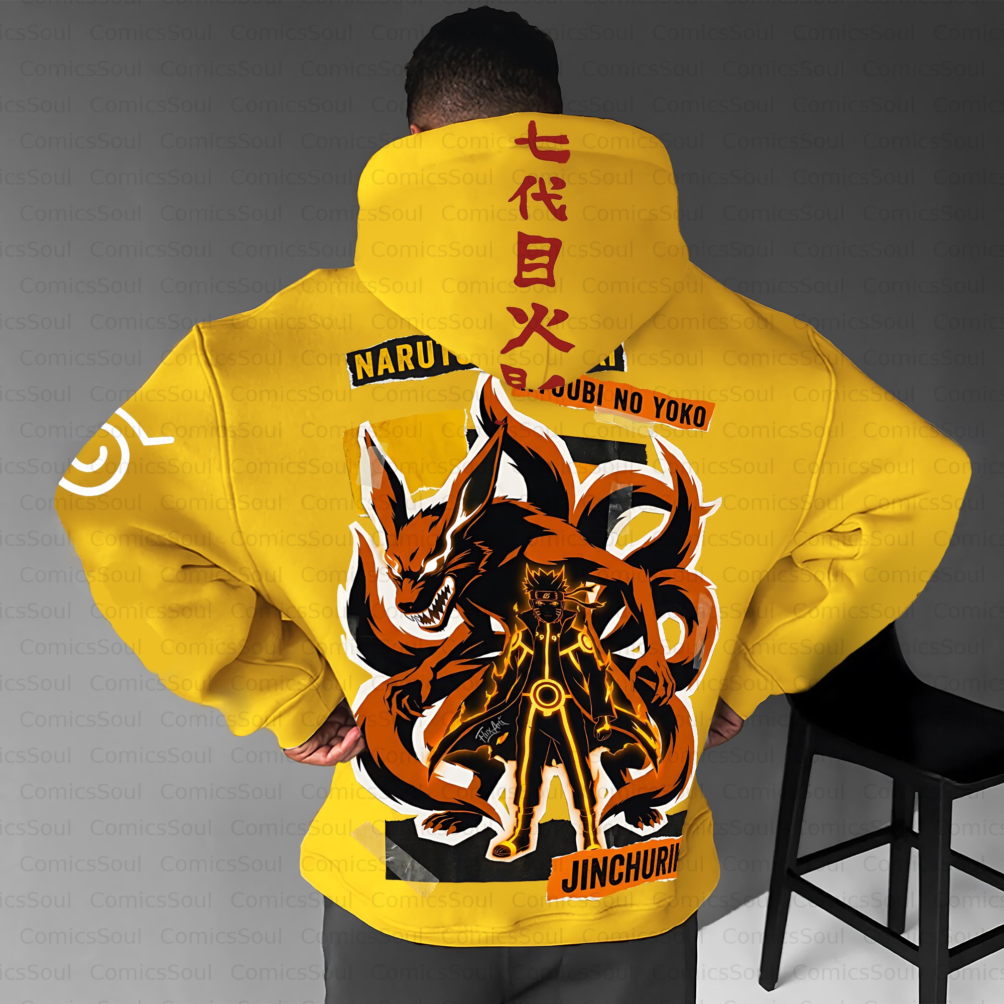 Unisex Anime Inspired Vintage Plush Hoodie