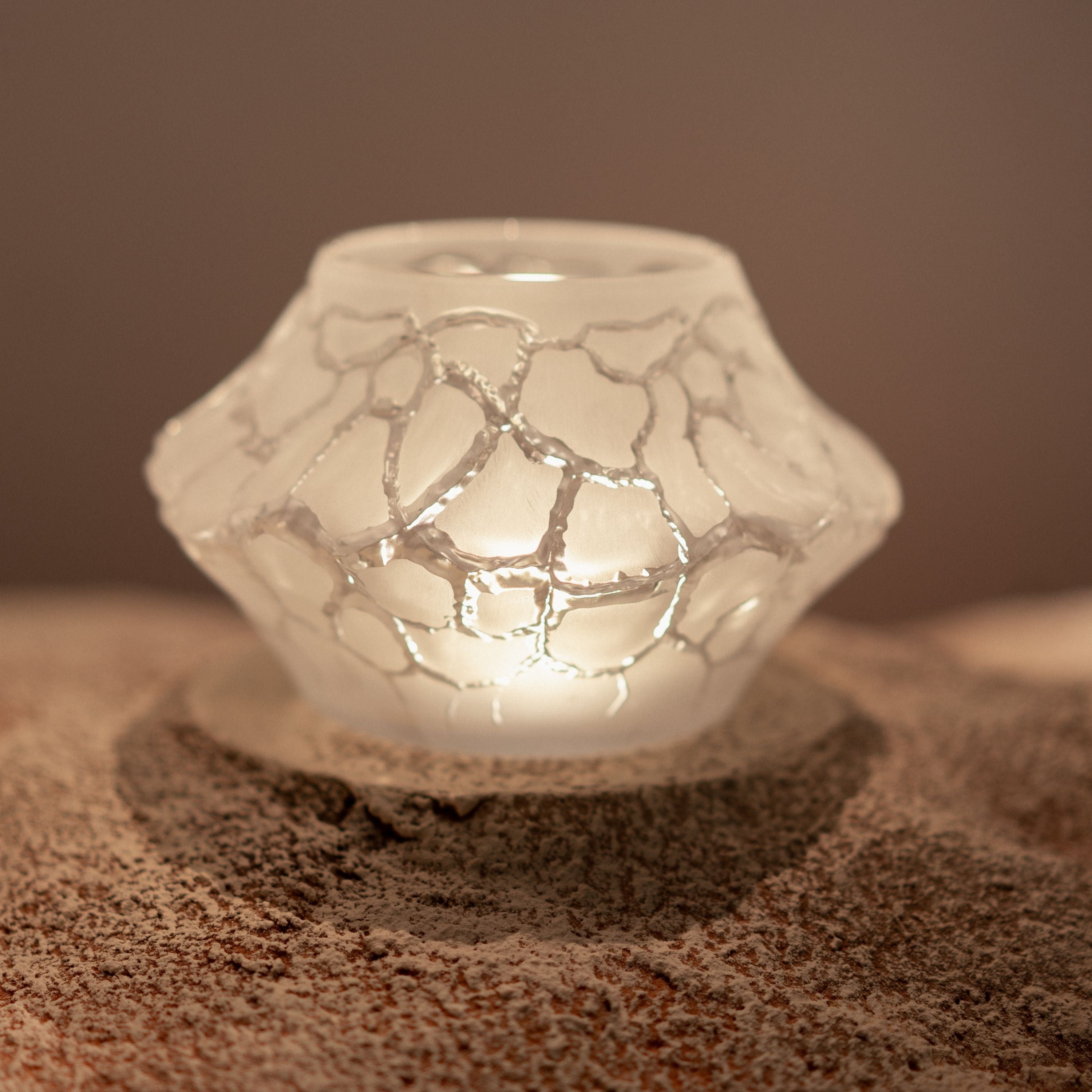 VASE-PHOTOPHORE CALDERA PETIT MODÈLE - CRISTAL INCOLORE