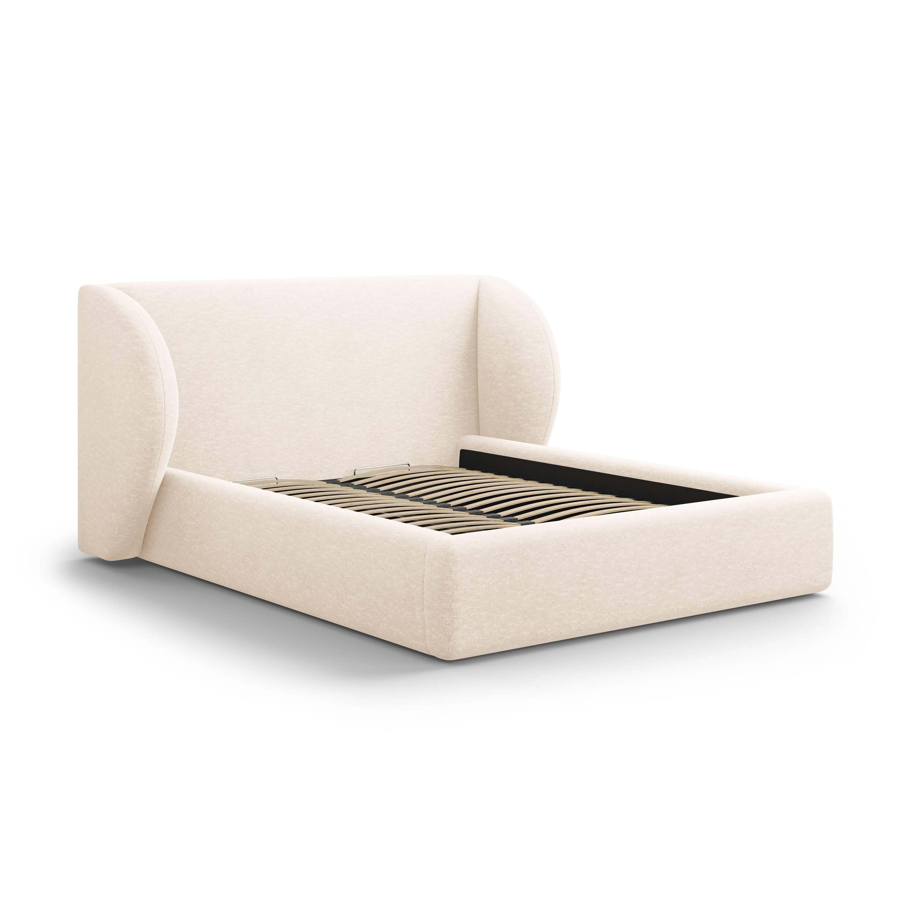 Micadoni Bedframe Miley met Opbergruimte - 140 x 200 cm - Chenille - C